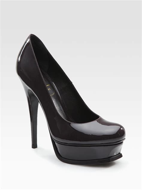 ysl black patent tribute pumps|SAINT LAURENT Heels for Women .